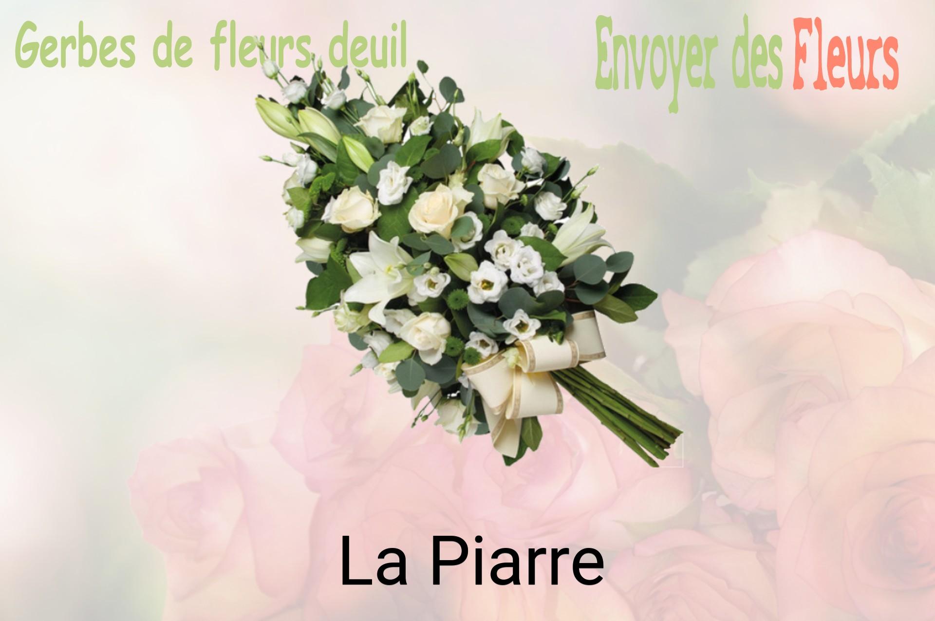Gerbe de fleurs de deuil livrée à La Piarre